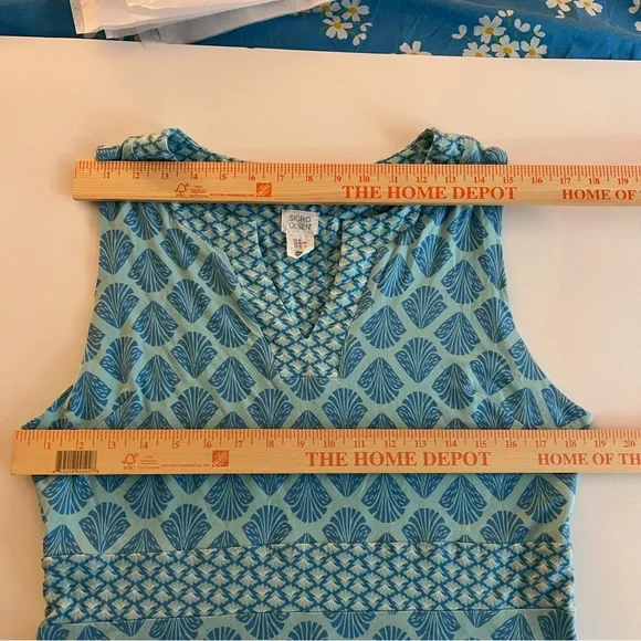 Sigrid Olsen Blue Patterned Dress XL - Picture 8 of 8